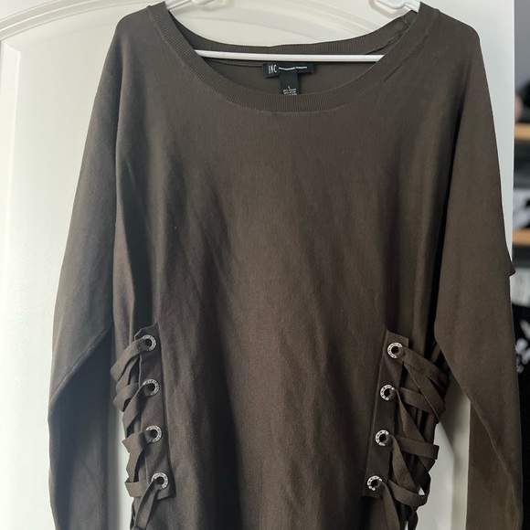 I-N-C lace up pullover sweater. - Picture 1 of 6